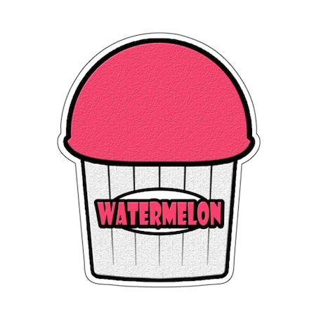 Amistad Watermelon Flavor Italian Ice Die-Cut Decal - Shaved Ice Cart AM3949855